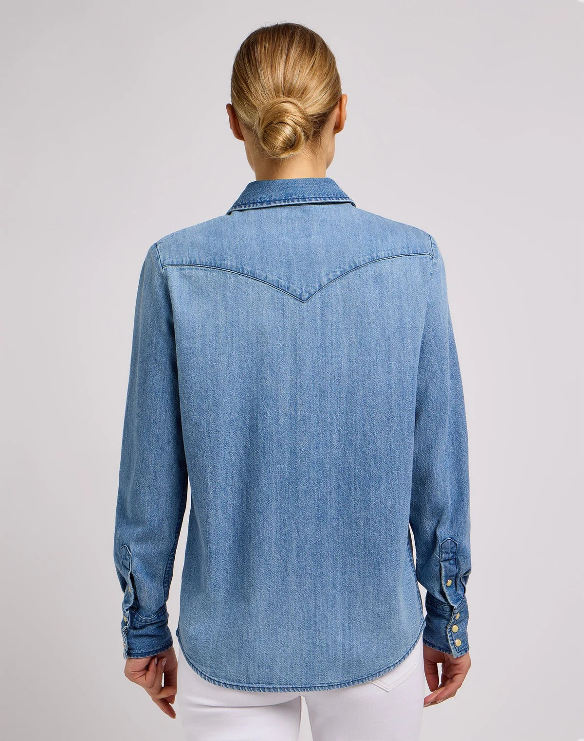 LEE REGULAR WESTERN Langarm Bluse Jeanshemd mt range - Cloudy Pacific Blue - 112350257