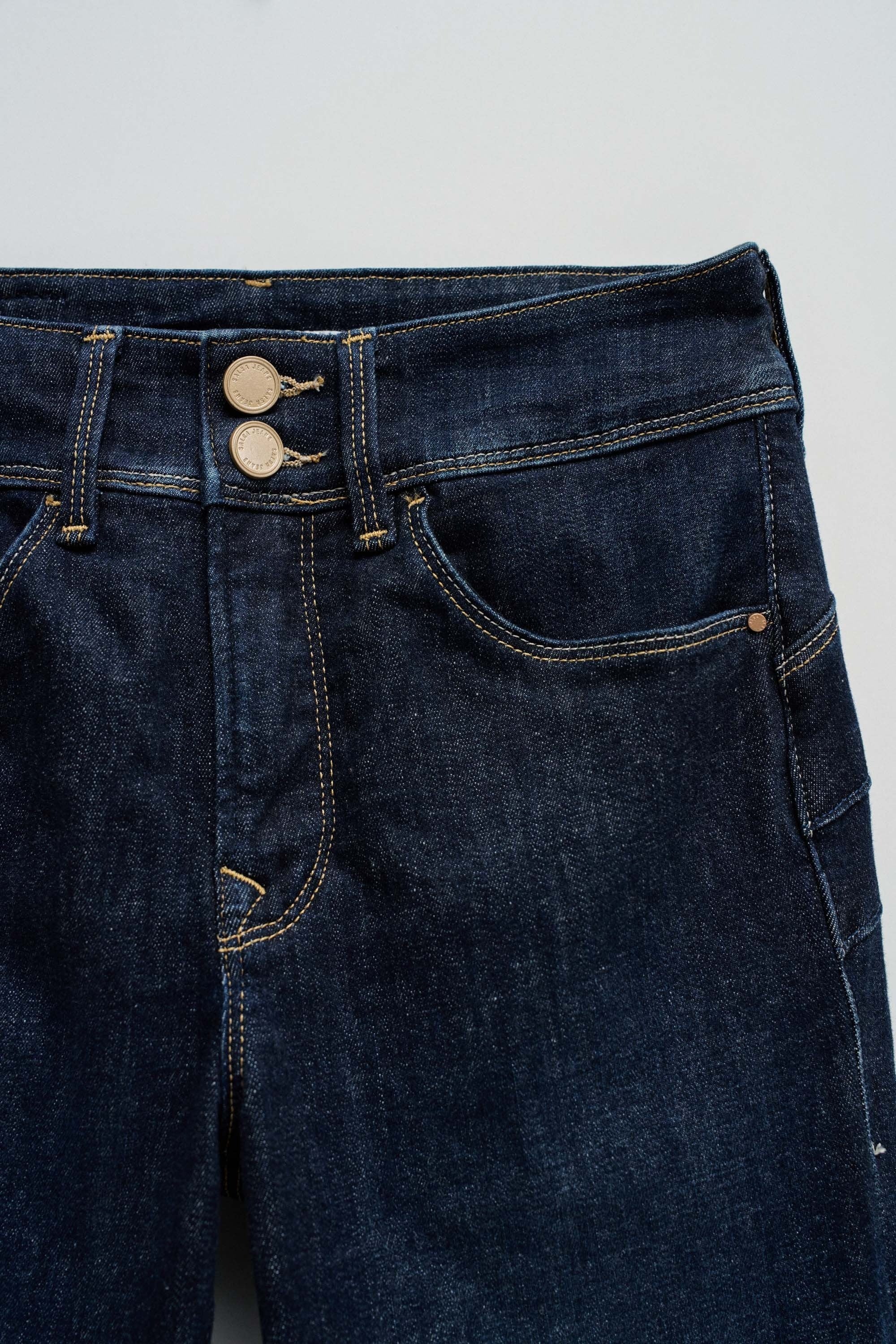 SALSA Secret Push In Secret Push In Straight Jeans - Midnight Stitchwash - 21009723.853 von Salsa