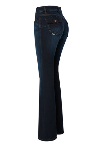 SALSA Wonder Push Up Bootcut - Midnight Indigo Blue - 21008774.853