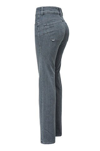 SALSA Secret Push In Straight Jeans - Silver Slate Wash - 21010271.320