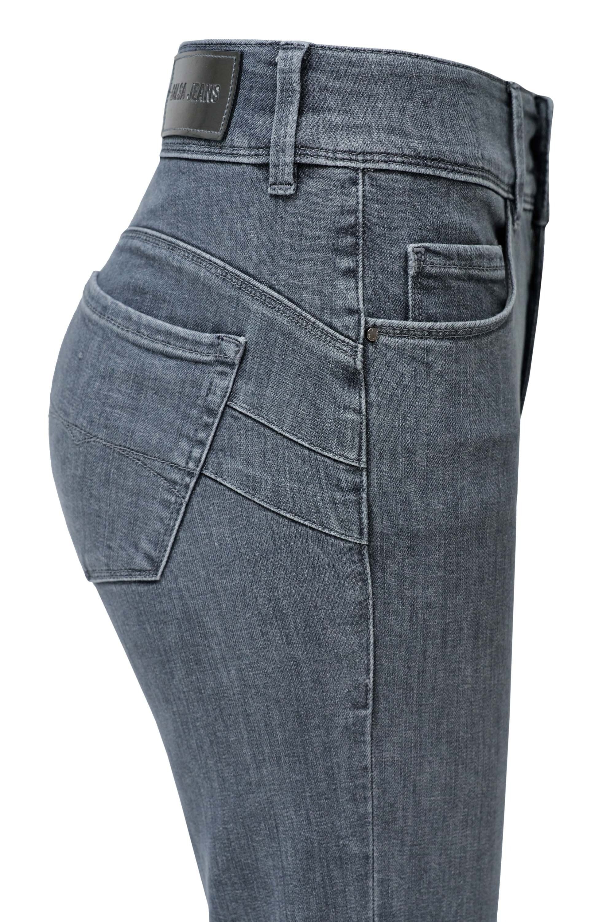 SALSA Secret Push In Straight Jeans - Silver Slate Wash - 21010271.320 von Salsa
