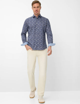 BRAX HAROLD P Hemd - Dusk Blossom Navy - 74420500 74-0035-24
