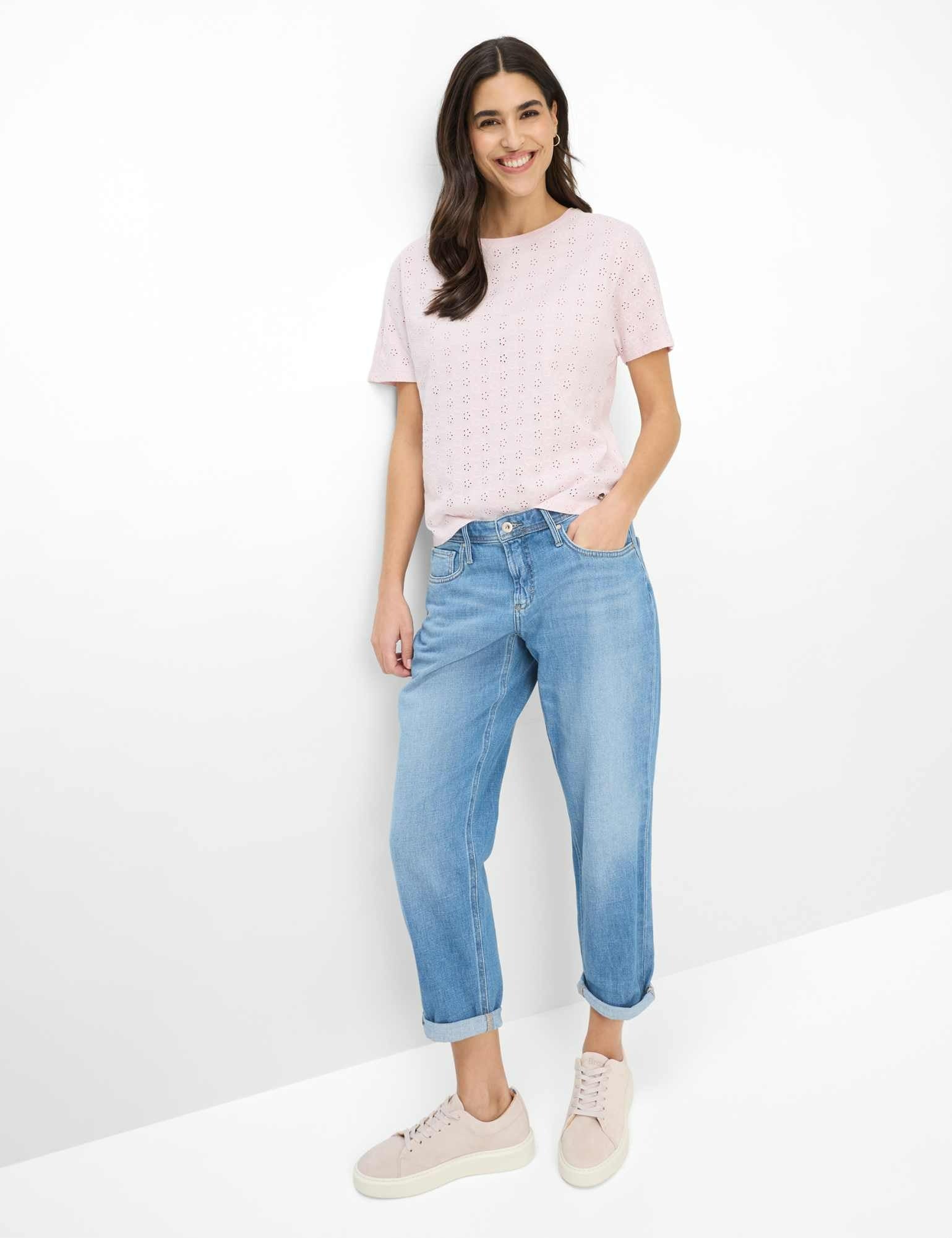 BRAX CAELEN.S Kurzarm T-Shirt - Blush Petal Lace - 90663400 90-0018-87 von BRAX