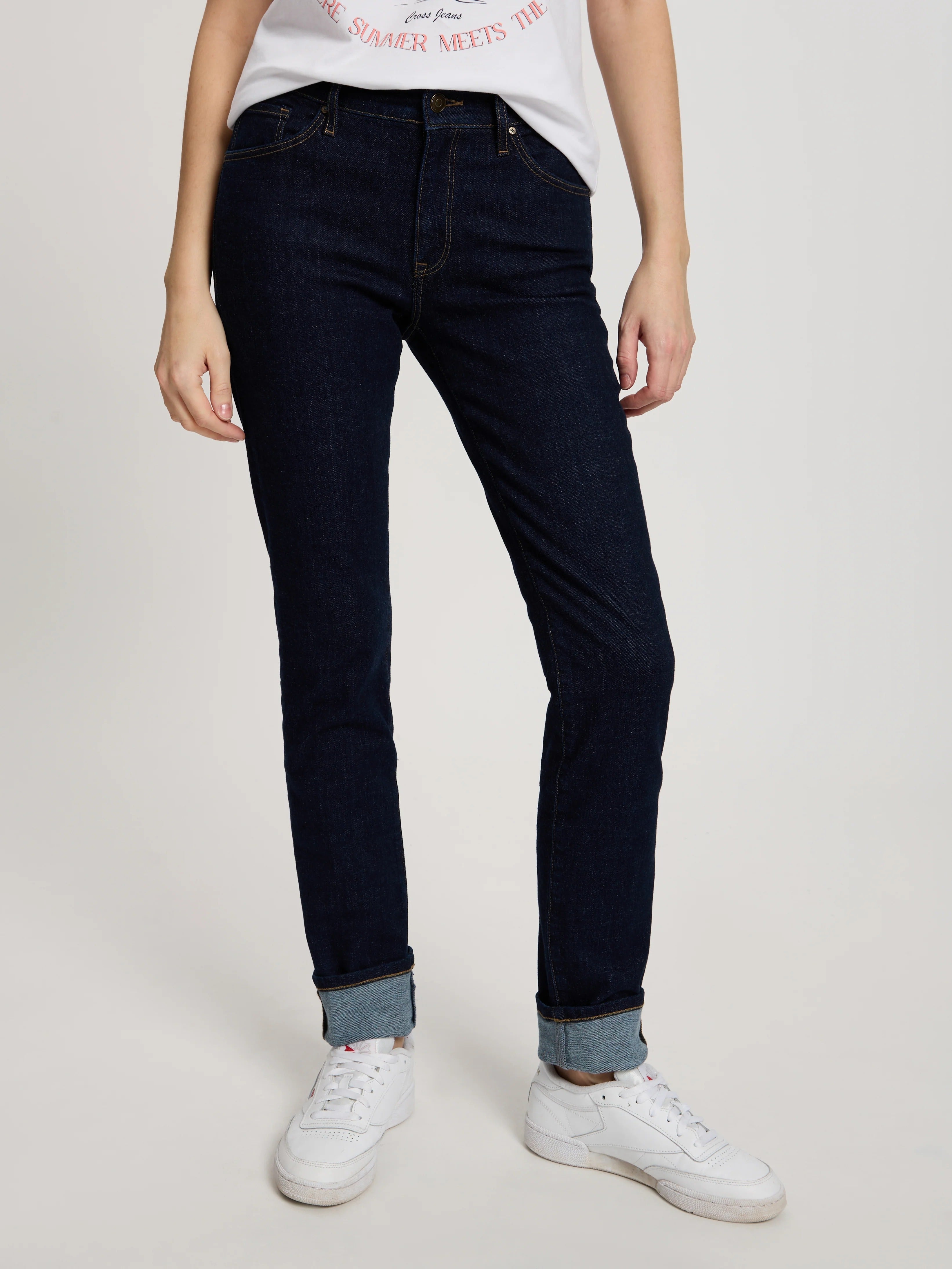 CROSS JEANS Anya Jeans - Midnight Rinse Blue - P489-268