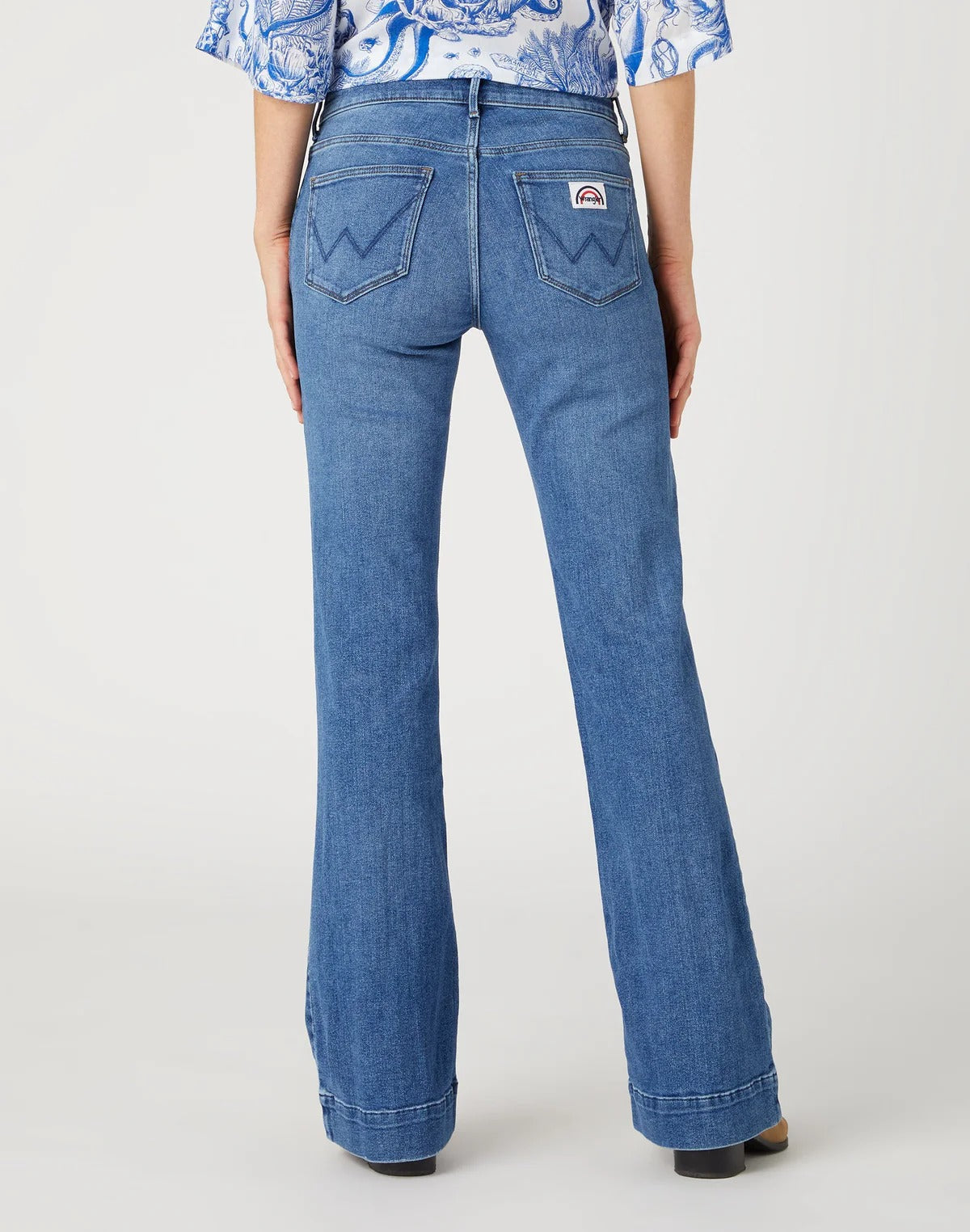 WRANGLER Flare Damen - Harbor Wash Blue - 112332419