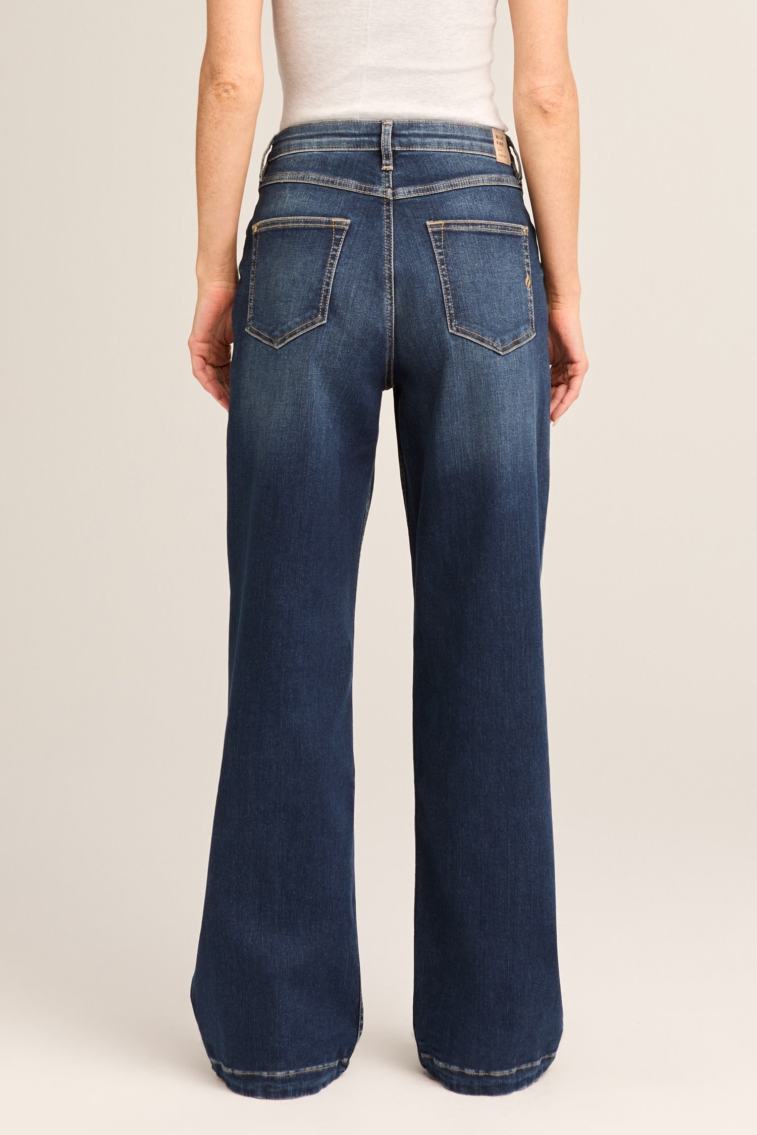 BLUE FIRE Judy Wide Leg Jeans - Deep Atlantic Indigo - 1156.266