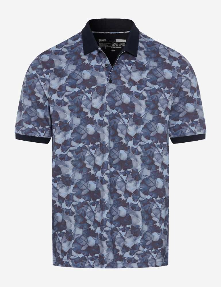 BRAX PERRY P Poloshirt - Ink Indigo Bloom - 70431000 26-4778-23