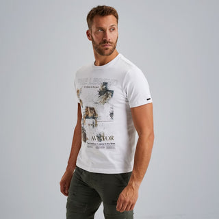 PME LEGEND Kurzarm Shirt Rundhals jersey - Arctic Porcelain White - PTSS2503570-7003