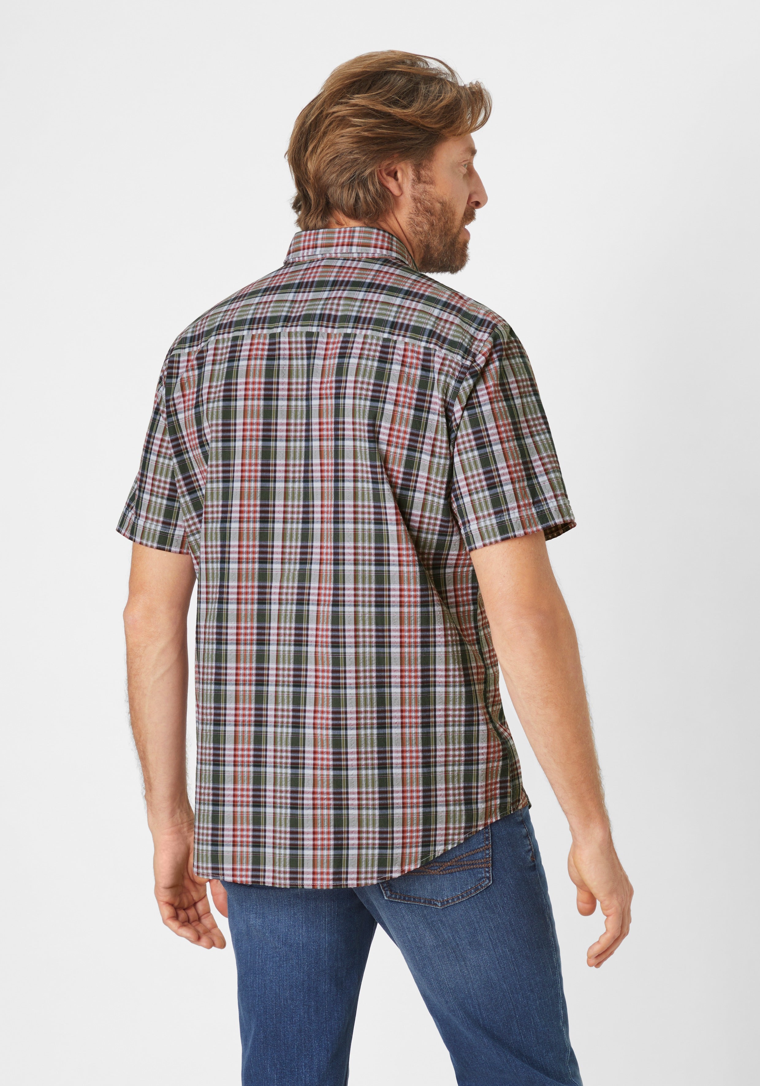 PADDOCKS Ospig Kurzarm Hemd - Evergreen Maroon - 33185 7056.2900 von Paddocks