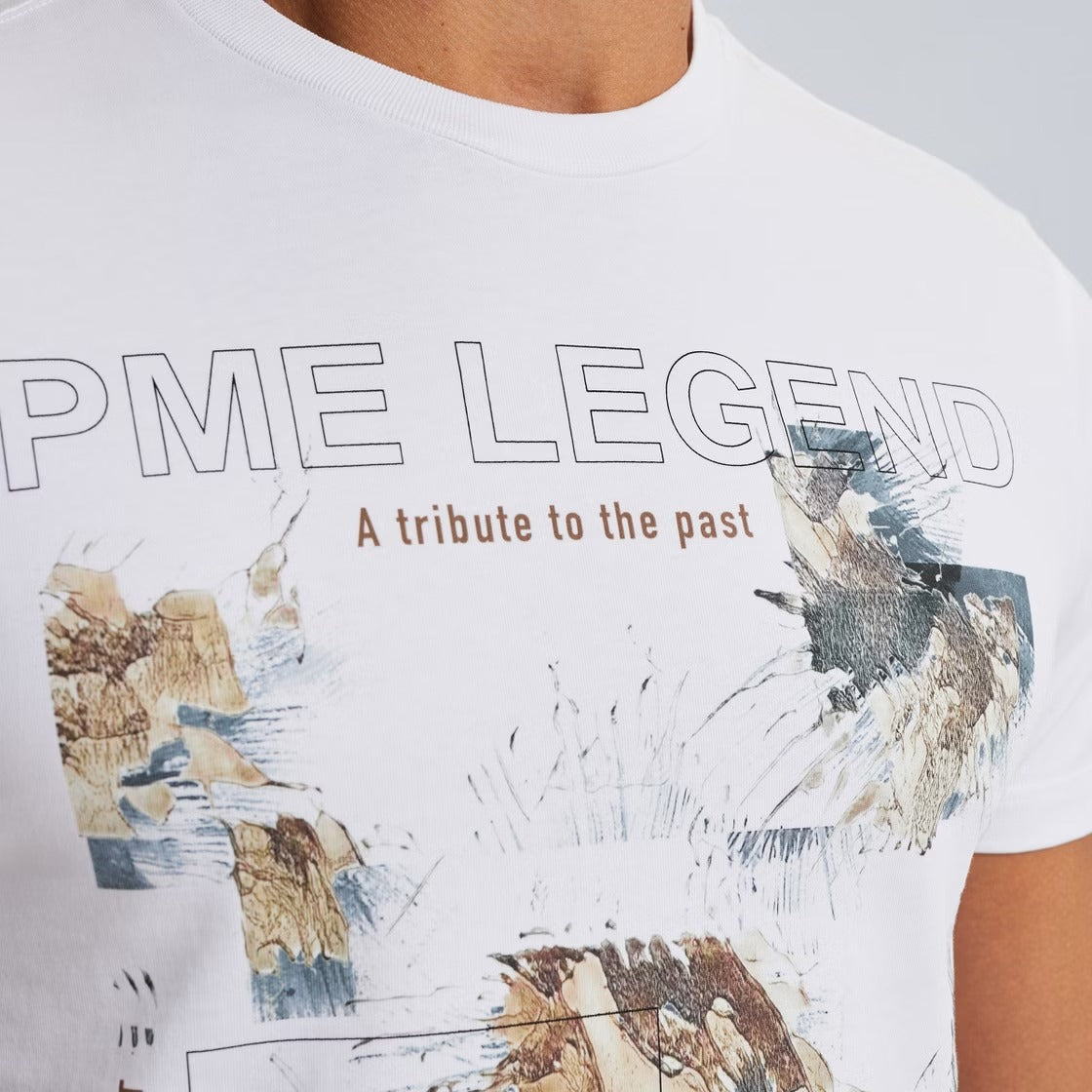 PME LEGEND Kurzarm Shirt Rundhals jersey - Arctic Porcelain White - PTSS2503570-7003 von PME Legend