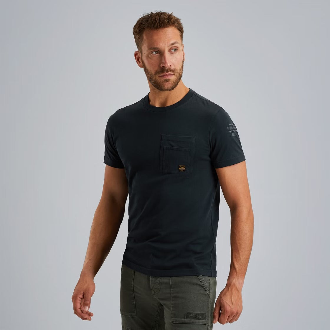 PME LEGEND Kurzarm Shirt Rundhals jersey - Deep Spruce Blue - PTSS2503565-5281 von PME Legend