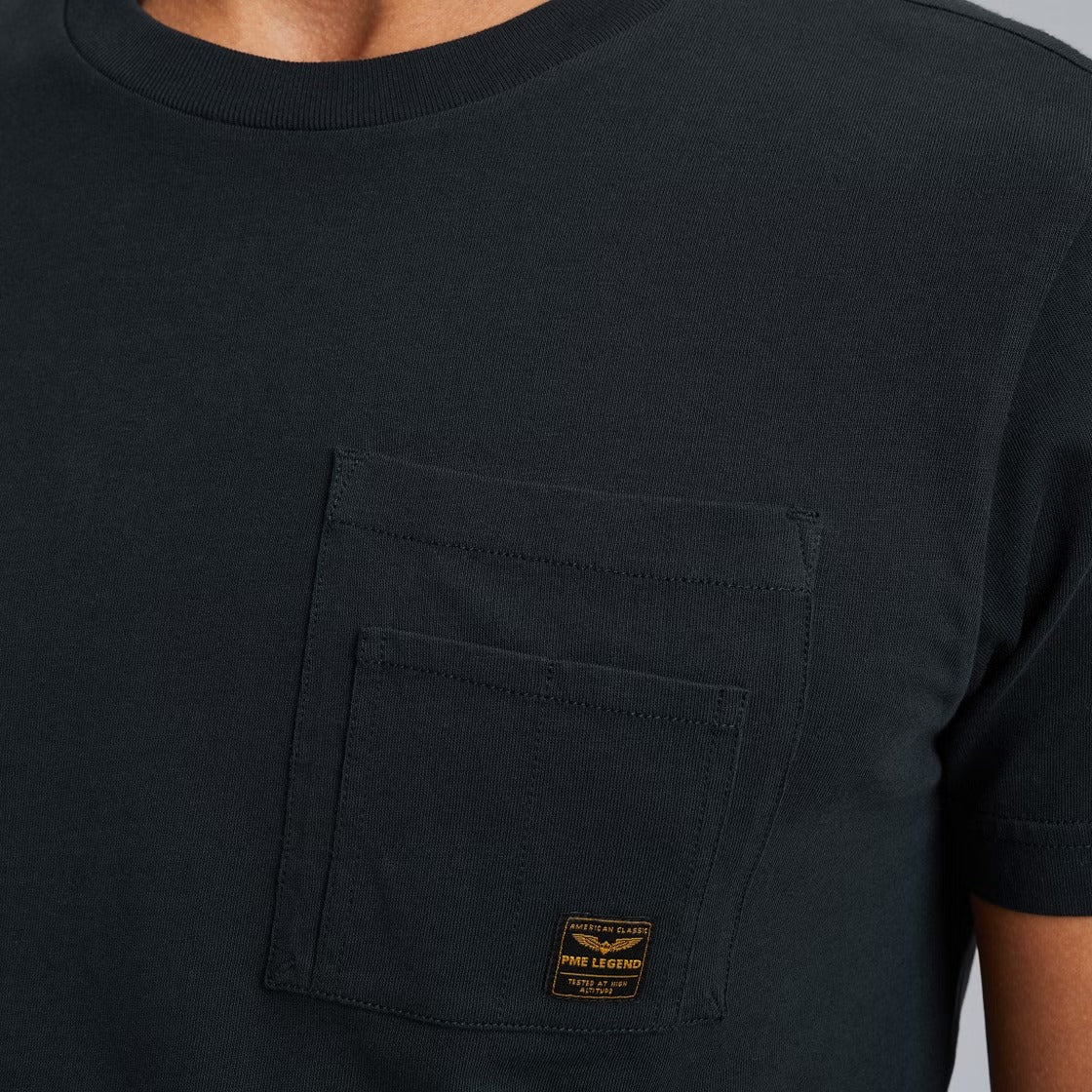PME LEGEND Kurzarm Shirt Rundhals jersey - Deep Spruce Blue - PTSS2503565-5281 von PME Legend