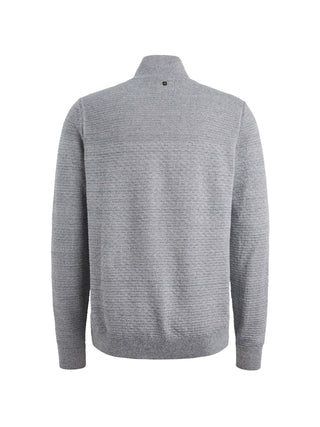PME LEGEND Halb-Zip Strickpullover - Silver Indigo Melange - PKW2511301-5301