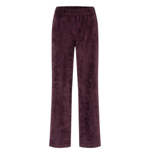 MAC CHIARA Stoffhose - Aubergine Velvet Bloom - 3051-00-0410L-780