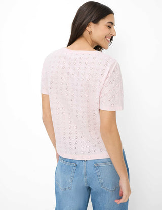 BRAX CAELEN.S Kurzarm T-Shirt - Blush Petal Lace - 90663400 90-0018-87