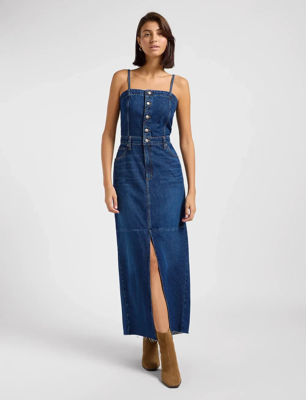 LEE MAXI DENIM DRESS Jeanskleid Ohne Arm - Midnight Indigo Wash - 112363487 von LEE