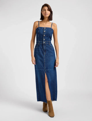LEE MAXI DENIM DRESS Jeanskleid Ohne Arm - Midnight Indigo Wash - 112363487