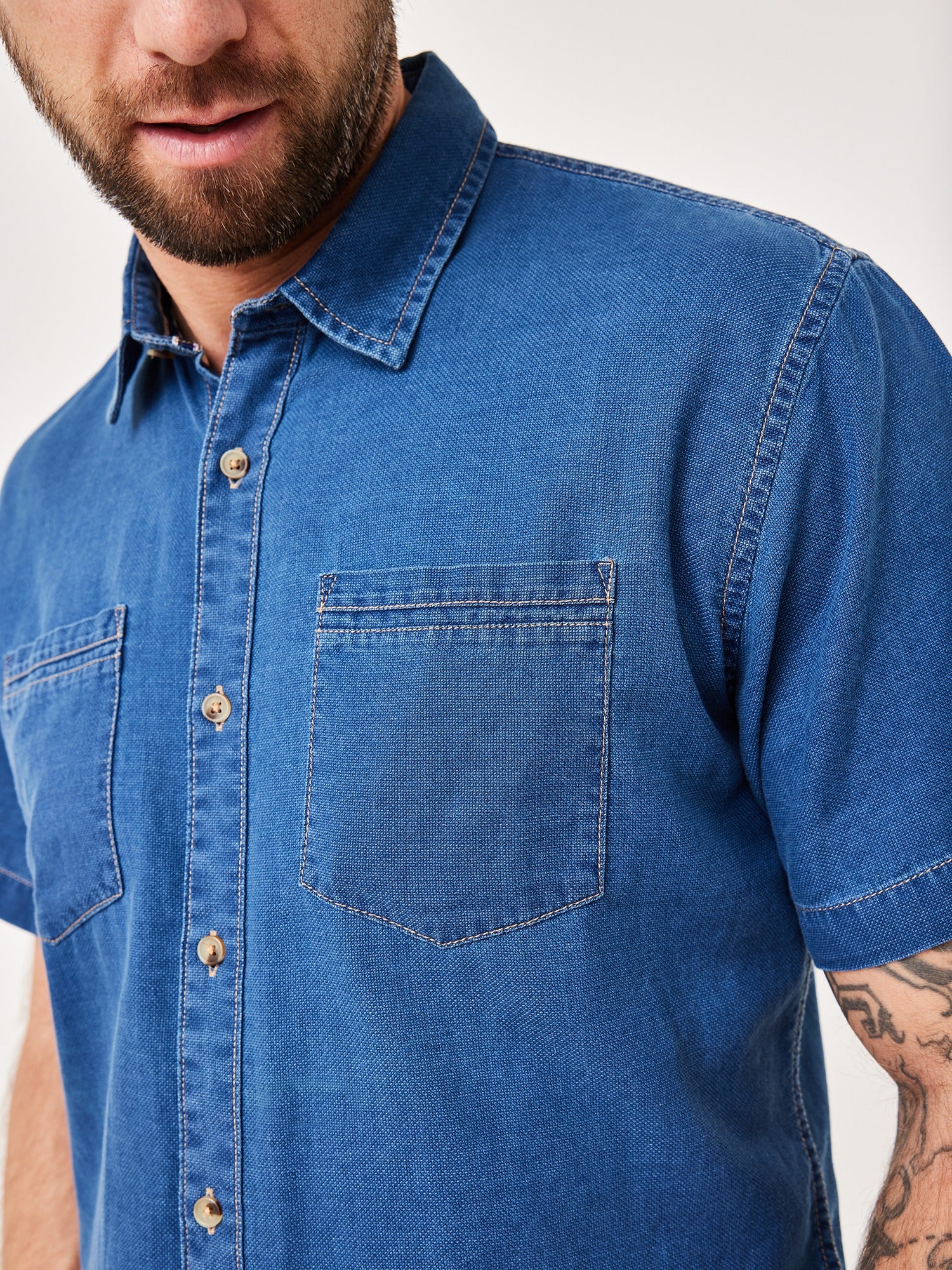 PADDOCKS Ospig Kurzarm Hemd - Deep Harbor Blue - 33033 7533.4801 von Paddocks