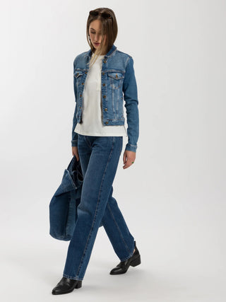 CROSS JEANS SLIM Jeansjacke - Coastal Indigo Blue - B501-020