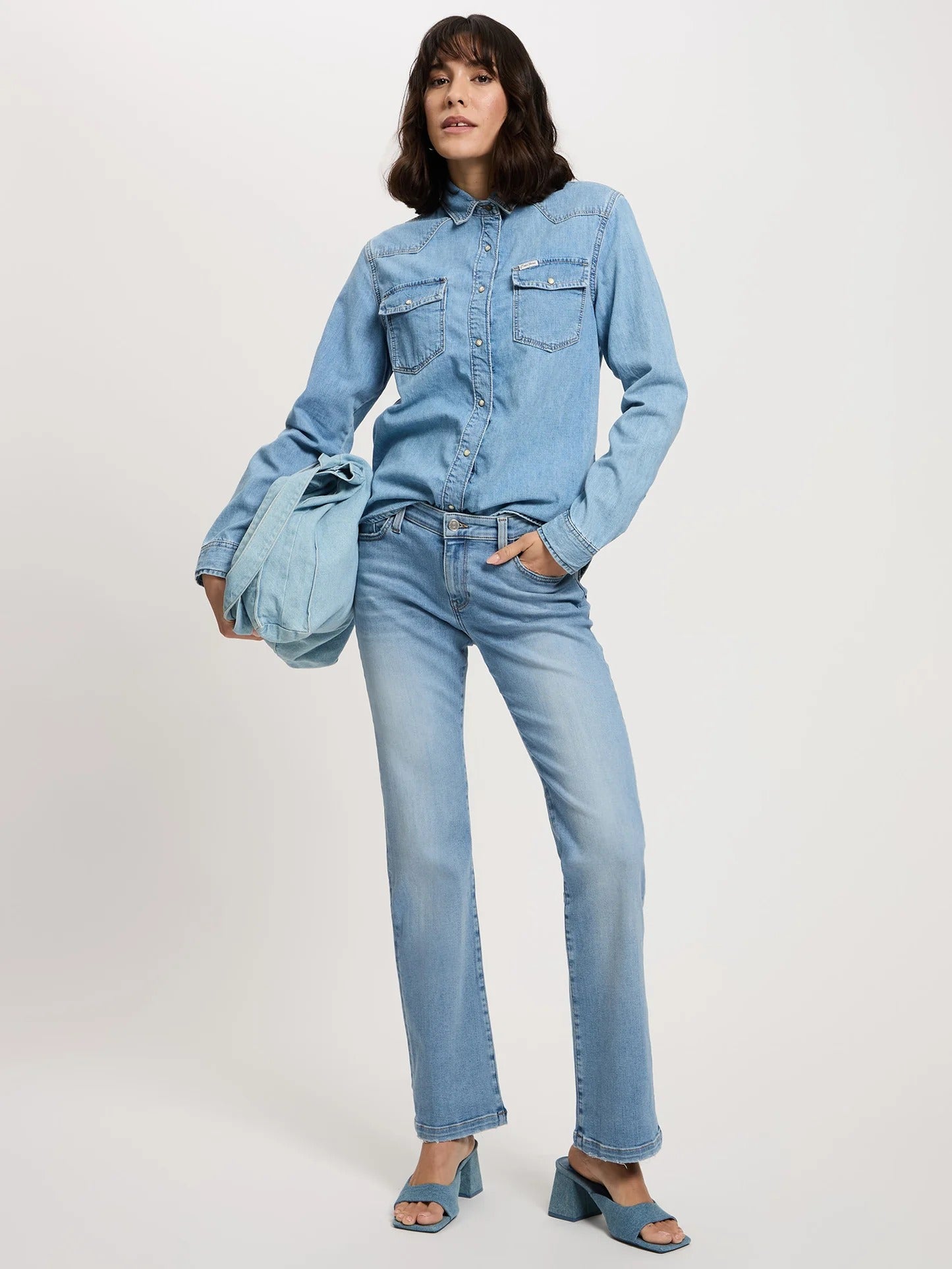CROSS JEANS Lauren Schalmhose - Skywash Blue - H485-032 von Cross Jeans