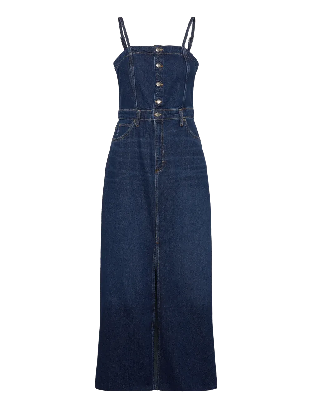 LEE MAXI DENIM DRESS Jeanskleid Ohne Arm - Midnight Indigo Wash - 112363487