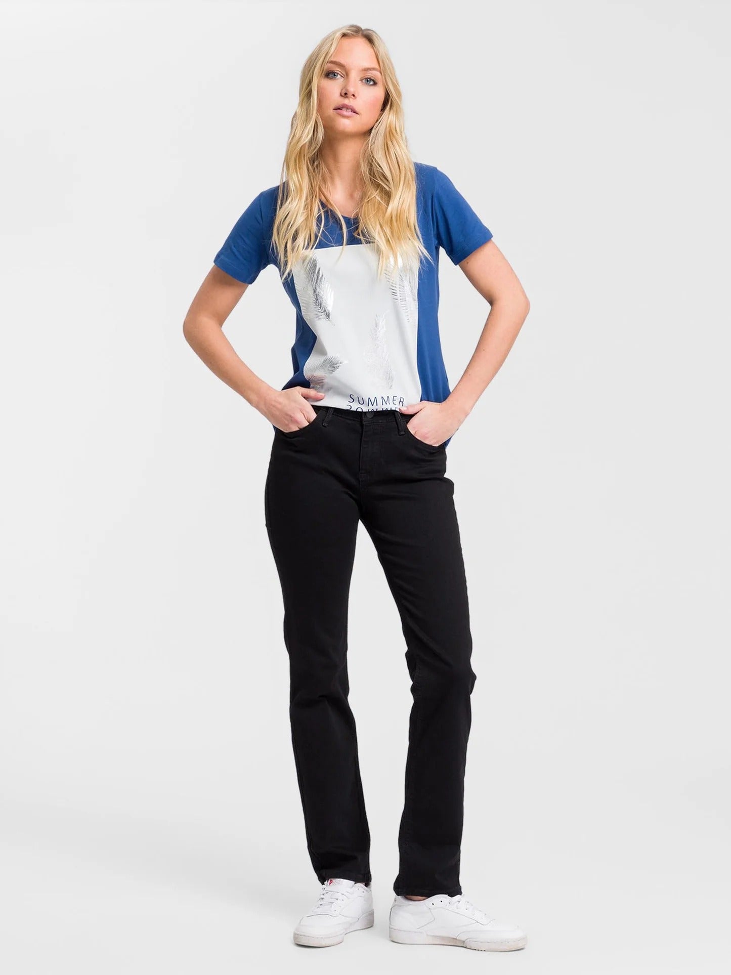 CROSS JEANS ROSE Straight Jeans - Midnight Noir Black - N487-078 von Cross Jeans