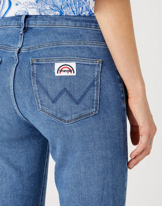 WRANGLER Flare Damen - Harbor Wash Blue - 112332419