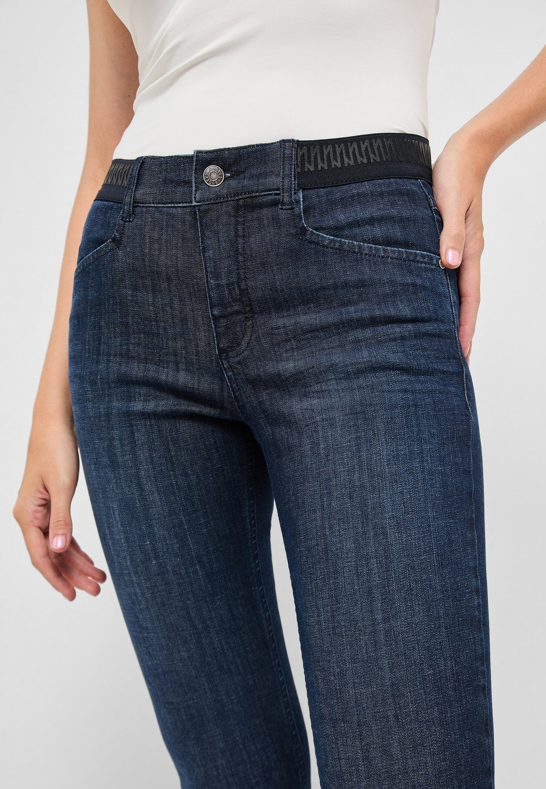 ANGELS Ornella Sporty 7/8 Jeans - Midnight Indigo Wash - 346 688907.3158