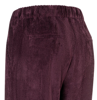 MAC CHIARA Stoffhose - Aubergine Velvet Bloom - 3051-00-0410L-780