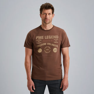 PME LEGEND Aviator T-Shirt - Bronze Sand Wave - PTSS2509566-8203