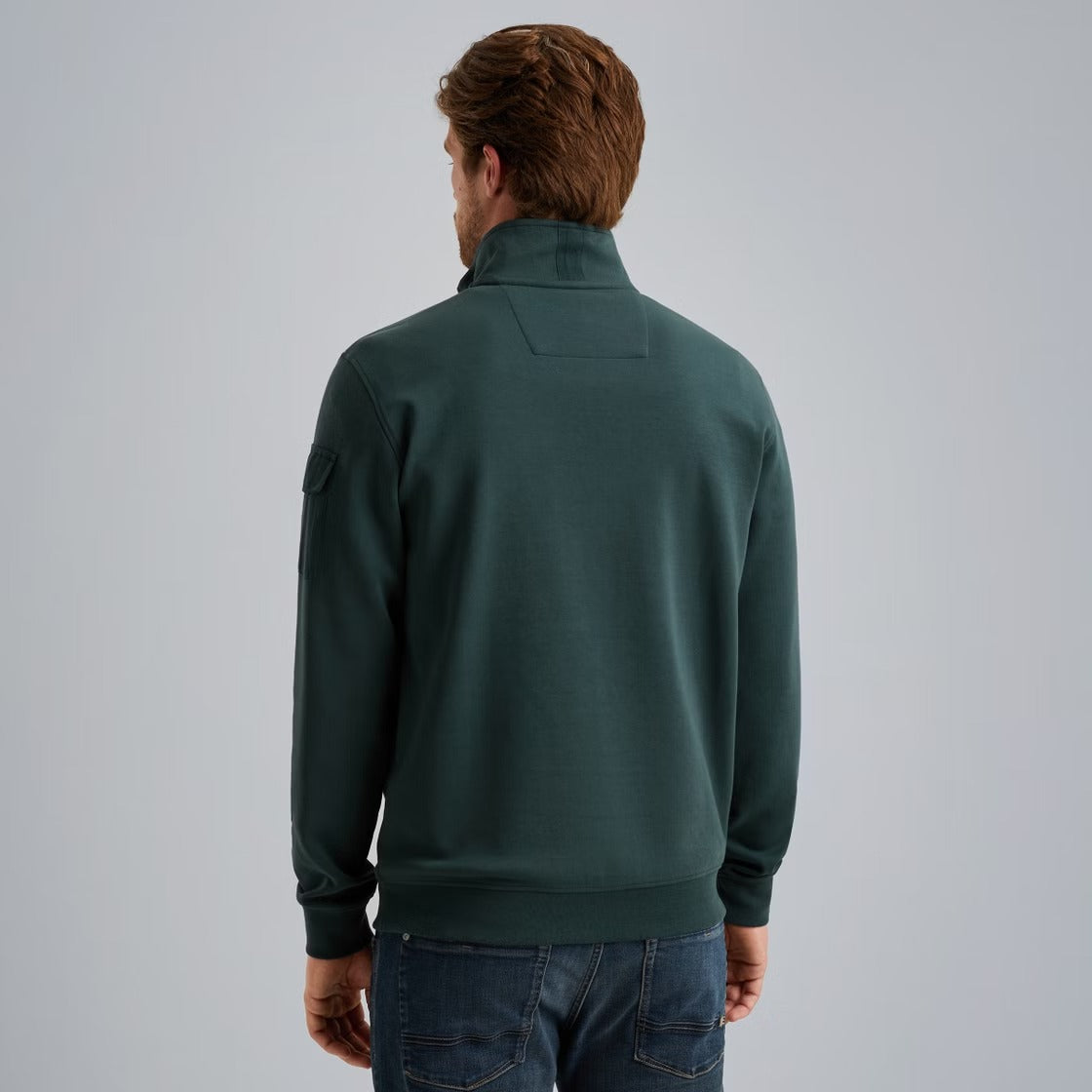 PME LEGEND Halber Reißverschluss Pullover - Deep Teal Horizon - PSW2508423-5125 von PME Legend