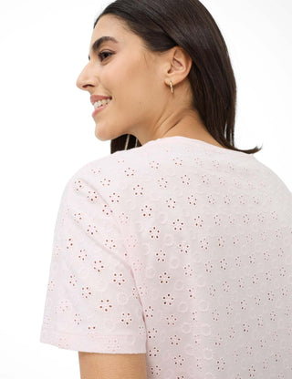 BRAX CAELEN.S Kurzarm T-Shirt - Blush Petal Lace - 90663400 90-0018-87
