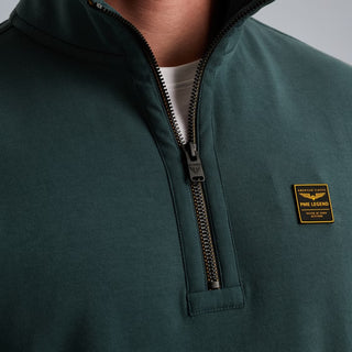 PME LEGEND Halber Reißverschluss Pullover - Deep Teal Horizon - PSW2508423-5125