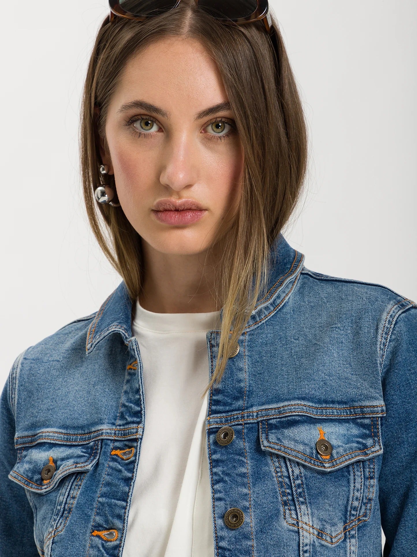 CROSS JEANS SLIM Jeansjacke - Coastal Indigo Blue - B501-020 von Cross Jeans