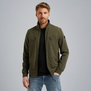 PME LEGEND Interlock-Cardigan - Olive Drift - PSW2508438-6416