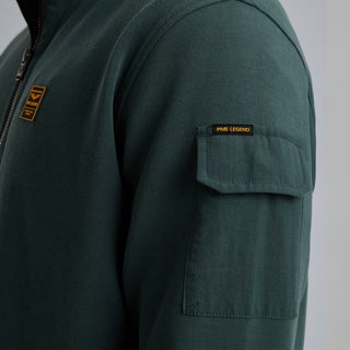 PME LEGEND Halber Reißverschluss Pullover - Deep Teal Horizon - PSW2508423-5125