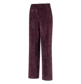 MAC CHIARA Stoffhose - Aubergine Velvet Bloom - 3051-00-0410L-780