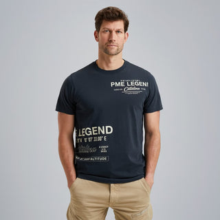 PME LEGEND Rundhals Shirt - Midnight Harbor Blue - PTSS2503594-5281
