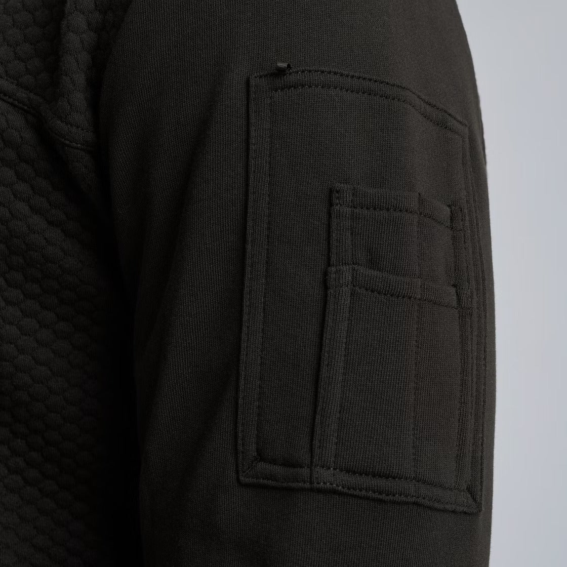 PME LEGEND Interlock-Sweatjacke mit Zipper - Midnight Carbon Black - PSW2509436-999 von PME Legend