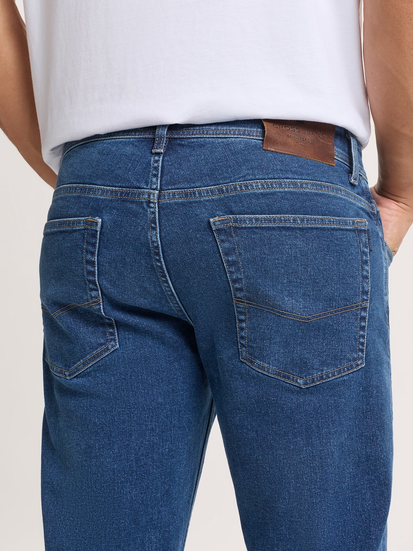 CROSS JEANS Dylan Jeans - Deep Atlantic Navy - E195-160 von Cross Jeans