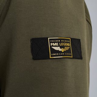 PME LEGEND Interlock-Cardigan - Olive Drift - PSW2508438-6416