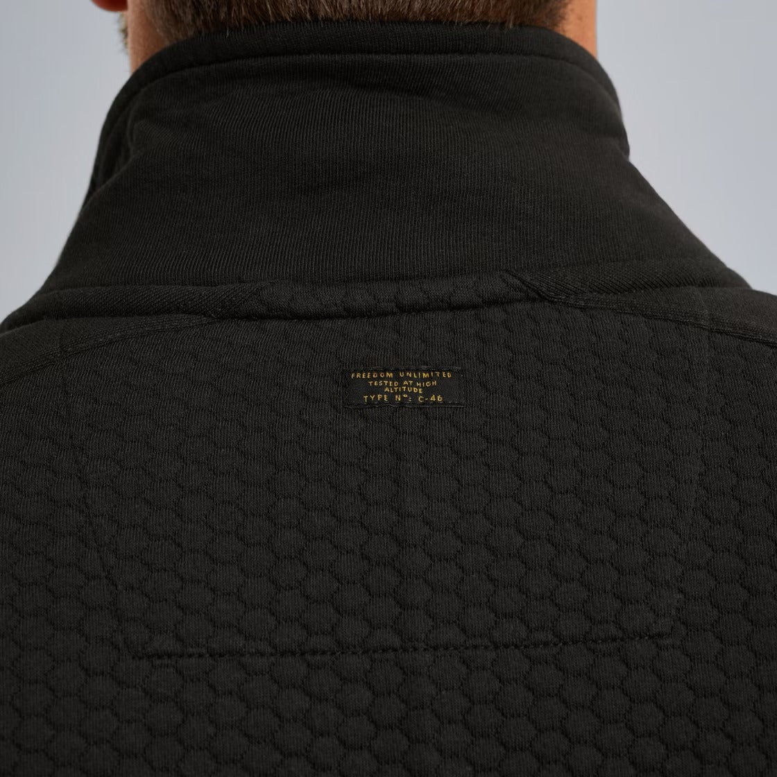 PME LEGEND Interlock-Sweatjacke mit Zipper - Midnight Carbon Black - PSW2509436-999 von PME Legend
