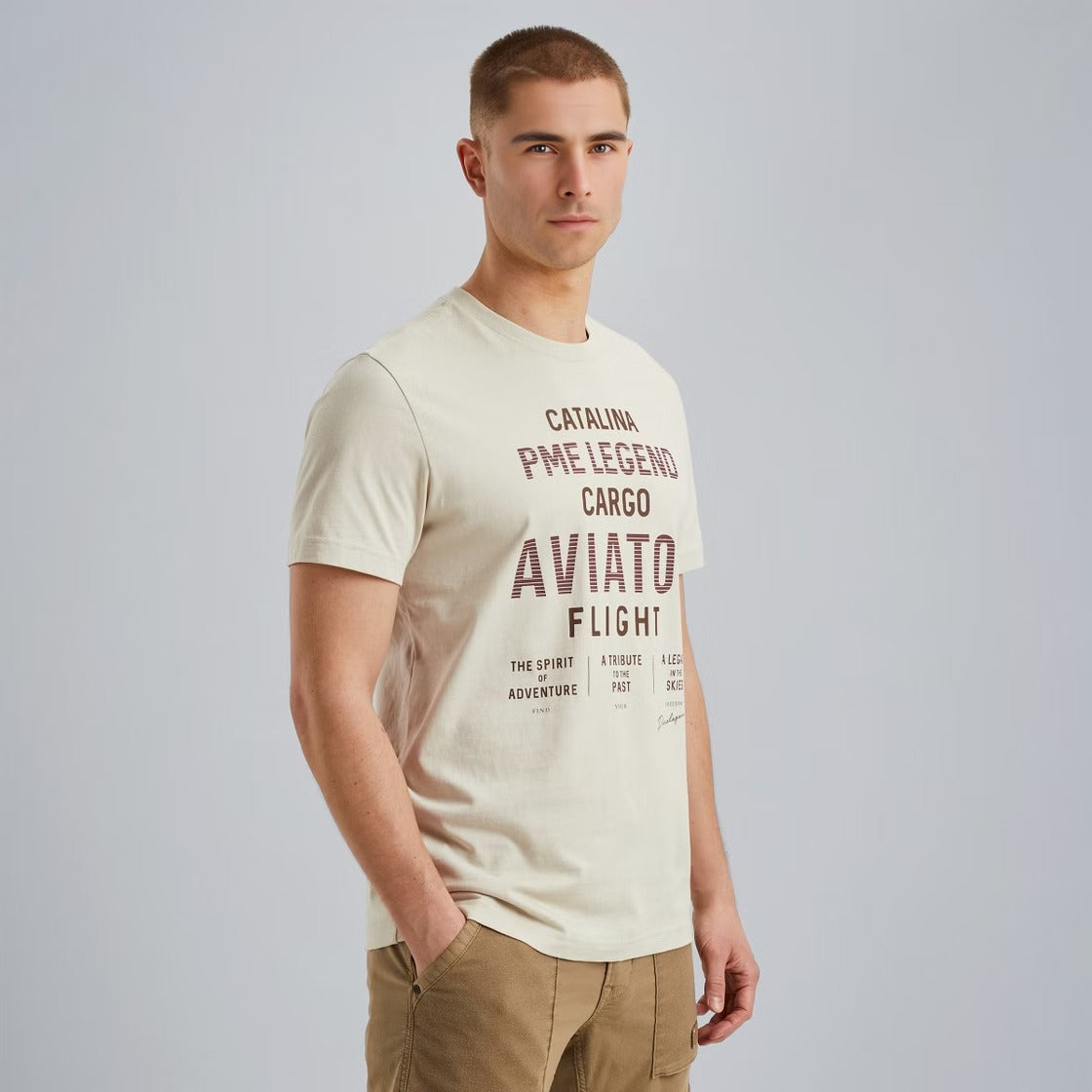 PME LEGEND Avaitor Shirt - Ivory Sand - PTSS2503564-7013 von PME Legend