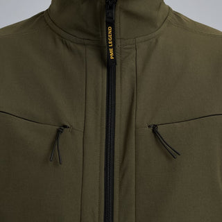 PME LEGEND Interlock-Cardigan - Olive Drift - PSW2508438-6416