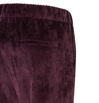 MAC CHIARA Stoffhose - Aubergine Velvet Bloom - 3051-00-0410L-780