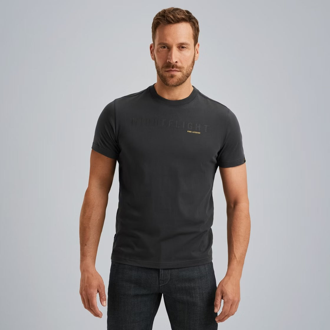 PME LEGEND Nightflight T-Shirt - Charcoal Mist Grey - PTSS2508573-5109 von PME Legend