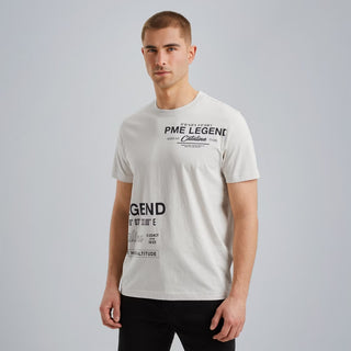 PME LEGEND T-Shirt Rundhals - Ivory Dawn Print - PTSS2503594-7013