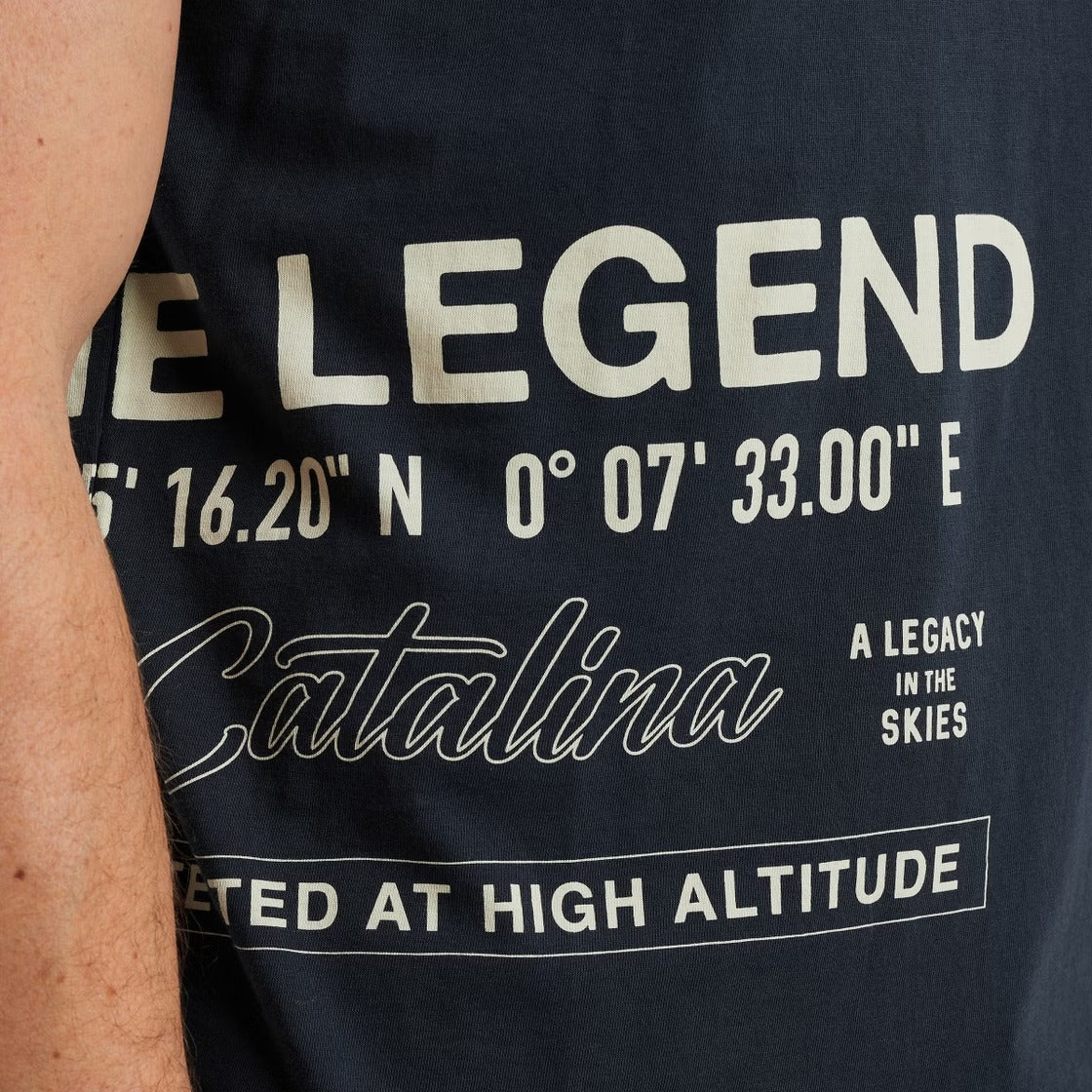 PME LEGEND Rundhals Shirt - Midnight Harbor Blue - PTSS2503594-5281 von PME Legend