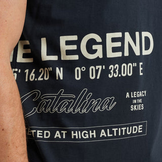 PME LEGEND Rundhals Shirt - Midnight Harbor Blue - PTSS2503594-5281