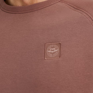 PME LEGEND Rundhals Pullover - Rosewood Whisper - PSW2509453-8202